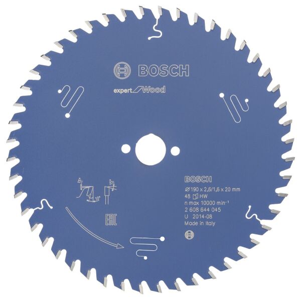 Bosch - Expert Serisi Ahşap için Daire Testere Bıçağı 190*20 mm 48 Diş