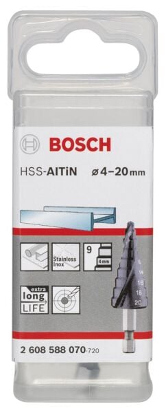 Bosch - HSS-AlTiN 9 Kademeli Matkap Ucu 4-20 mm