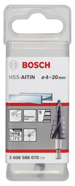 Bosch - HSS-AlTiN 9 Kademeli Matkap Ucu 4-20 mm
