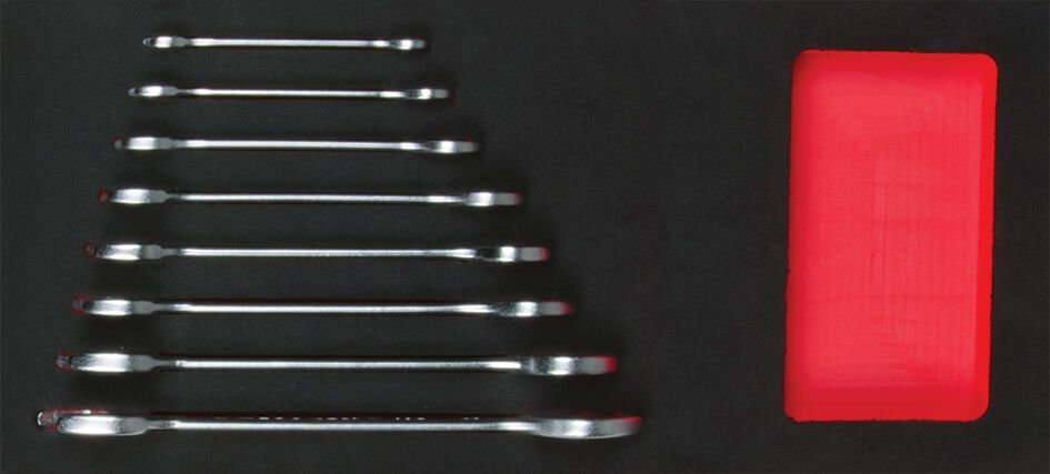 Ceta Form 8 Parça Çatal İki Ağız Anahtar Takımı (EVA'lı)  - B10-E08