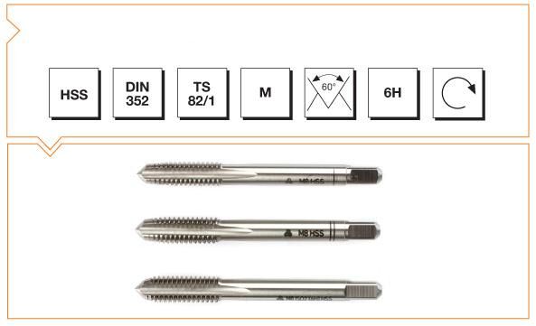 Makina Takım HSS DIN 352 Metrik Normal Vidalı 3'lü Takım Kılavuzu M3 (6H)