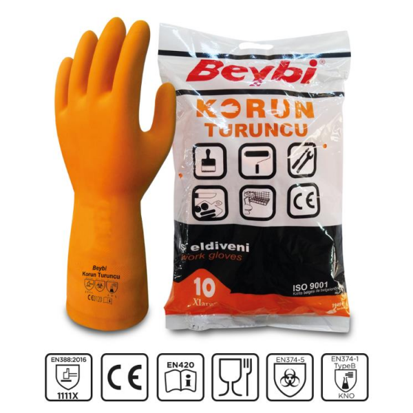 Beybi Korun Turuncu İş Eldiveni No: 10