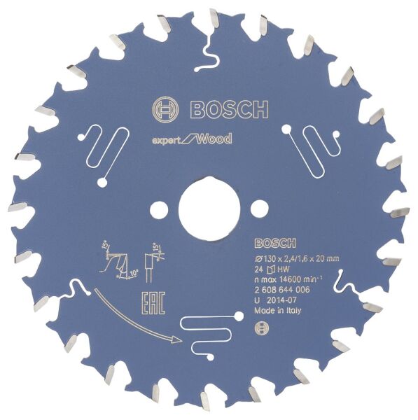 Bosch - Expert Serisi Ahşap için Daire Testere Bıçağı 130*20 mm 24 Diş