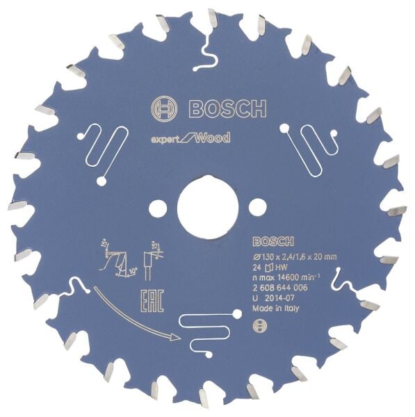 Bosch - Expert Serisi Ahşap için Daire Testere Bıçağı 130*20 mm 24 Diş