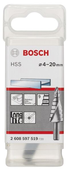 Bosch - HSS 9 Kademeli Matkap Ucu 4-20 mm