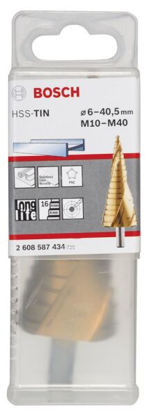 Bosch - HSS-TiN 16 Kademeli Matkap Ucu M10-M40