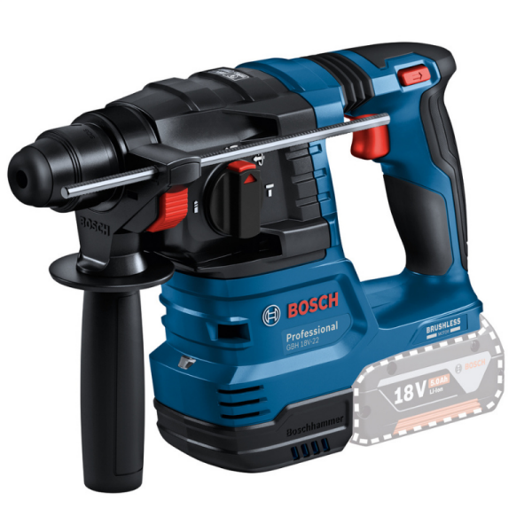 Bosch Professional 18V İkili Makine Seti: GSR 18V-45 + GBH 18V-22 + 45 Parça Vidalama Ucu Seti + 3 Parça SDS Plus-5 Kırıcı Delici Ucu Seti (2 x 4.0 Ah, GAL 18V-40, Kanvas Çanta) - 0615V0003D