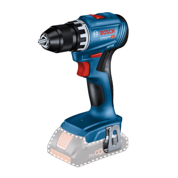 Bosch Professional Seti: GSR 18V-45 Akülü Matkap / Vidalama Makinesi ve 63 Parça Aksesuar Seti (2 x 2.0 Ah, GAL 18V-40, Plastik Çanta) - 0615A5007X