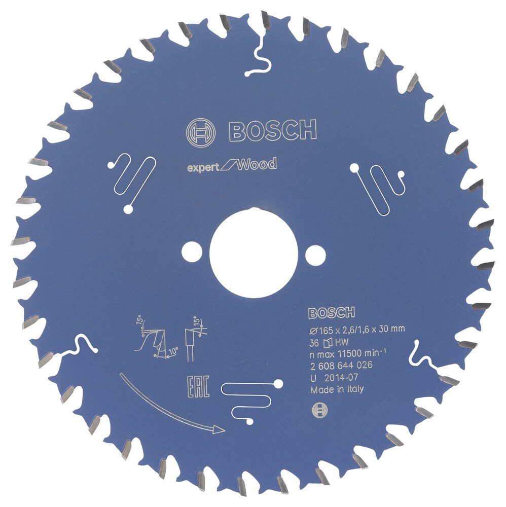 Bosch - Expert Serisi Ahşap için Daire Testere Bıçağı 165*30 mm 36 Diş