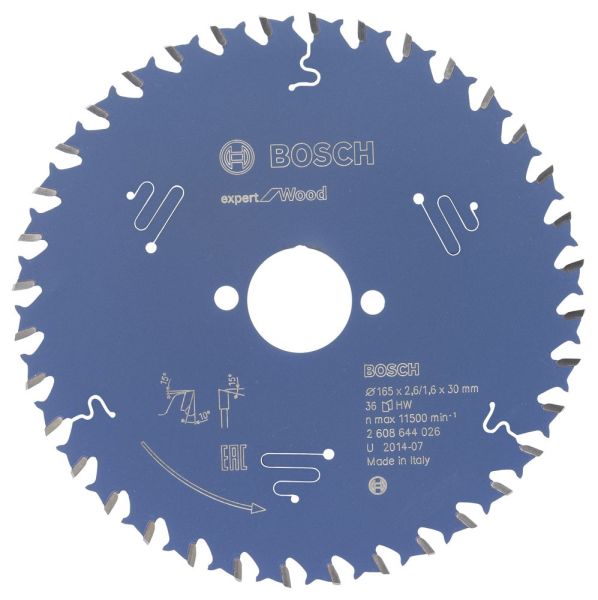 Bosch - Expert Serisi Ahşap için Daire Testere Bıçağı 165*30 mm 36 Diş
