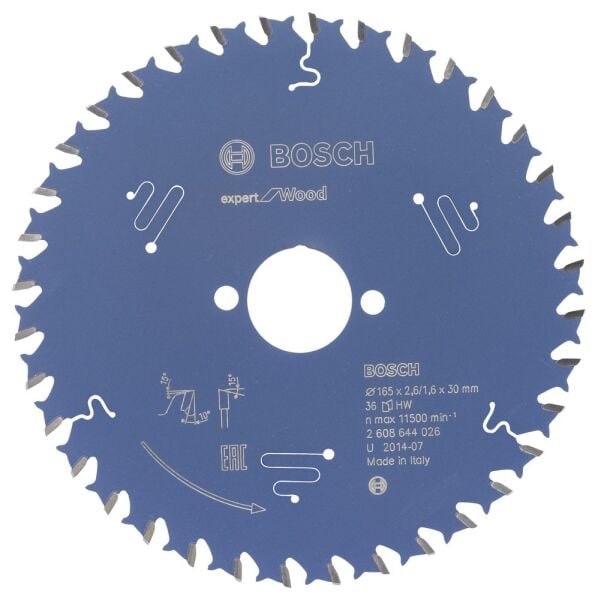Bosch - Expert Serisi Ahşap için Daire Testere Bıçağı 165*30 mm 36 Diş