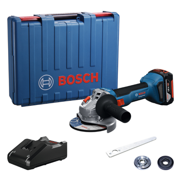 Bosch Professional Seti: GWS 18V-8 Akülü Taşlama Makinesi (1 x 4.0 Ah, GAL 18V-40, Çanta) - 06019N9021