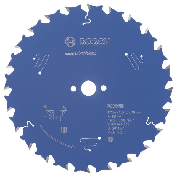 Bosch - Expert Serisi Ahşap için Daire Testere Bıçağı 184*16 mm 24 Diş