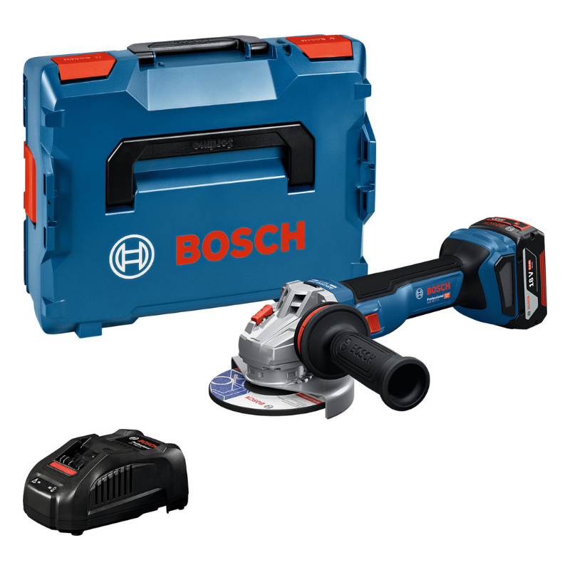 Bosch Professional Seti: GWS 18V-11 S Akülü Taşlama Makinesi (1 x 5.0 Ah, GAL 1880, L-Boxx Çanta) - 06019N4003