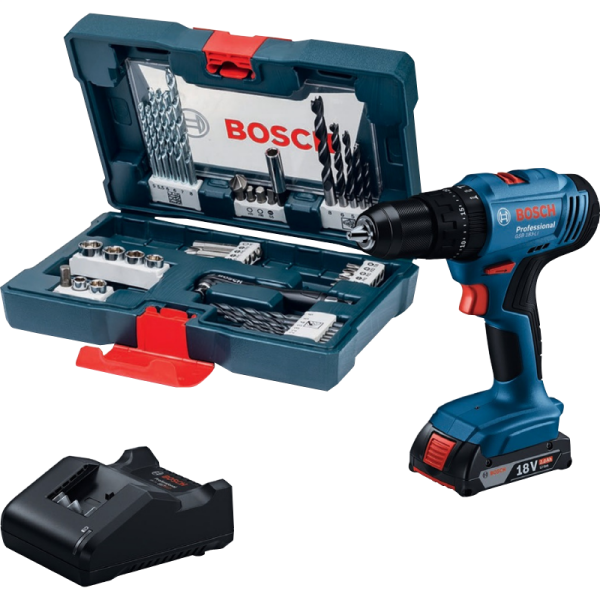 Bosch Professional Seti: GSB 183-Li Akülü Darbeli Matkap / Vidalama Makinesi ve 41 Parça Aksesuar Seti (1 x 2.0 Ah) - 06019K91K3