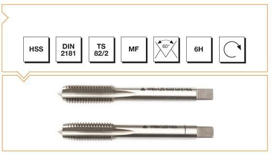 Makina Takım HSS DIN 2181 Metrik İnce Vidalı 2'li Takım Kılavuzu 24x1.5 (6H)