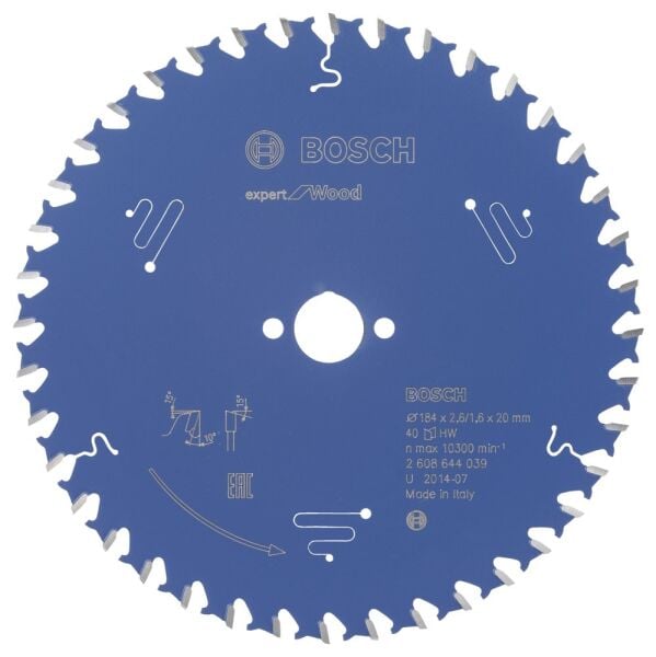 Bosch - Expert Serisi Ahşap için Daire Testere Bıçağı 184*20 mm 40 Diş