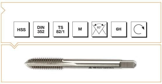 Makina Takım HSS DIN 352 Metrik Normal Vidalı Kılavuz (Son) 20' M 20 (6H)