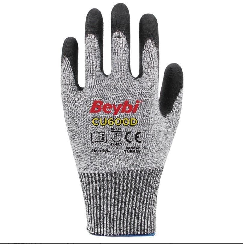 Beybi CU600D Poliüretan Kaplı Kesilmeye Karşı Dirençli Eldiven No: 09
