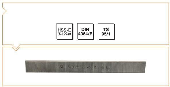 Makina Takım HSS - E (%10Co) DIN 4964/E Trapez Kesitli Torna Kalemi (Inch) 7/8'' x 3/16'' x 6'' - B00460000217