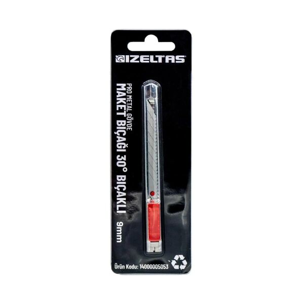 İzeltaş Pro Metal Gövde Maket Bıçağı 30° Açılı Bıçak 9 mm - 14000005053