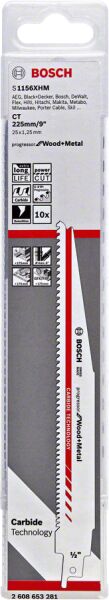 Bosch - Progressor Serisi Ahşap ve Metal için Panter Testere Bıçağı S 1156 XHM 10'lu