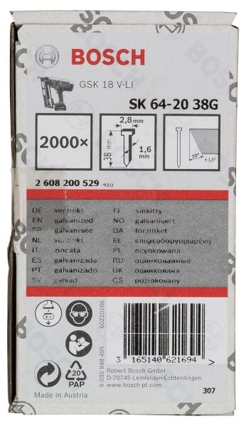 BASSIZ CIVI 20? 38 MM GALVANIZLI 2000LI