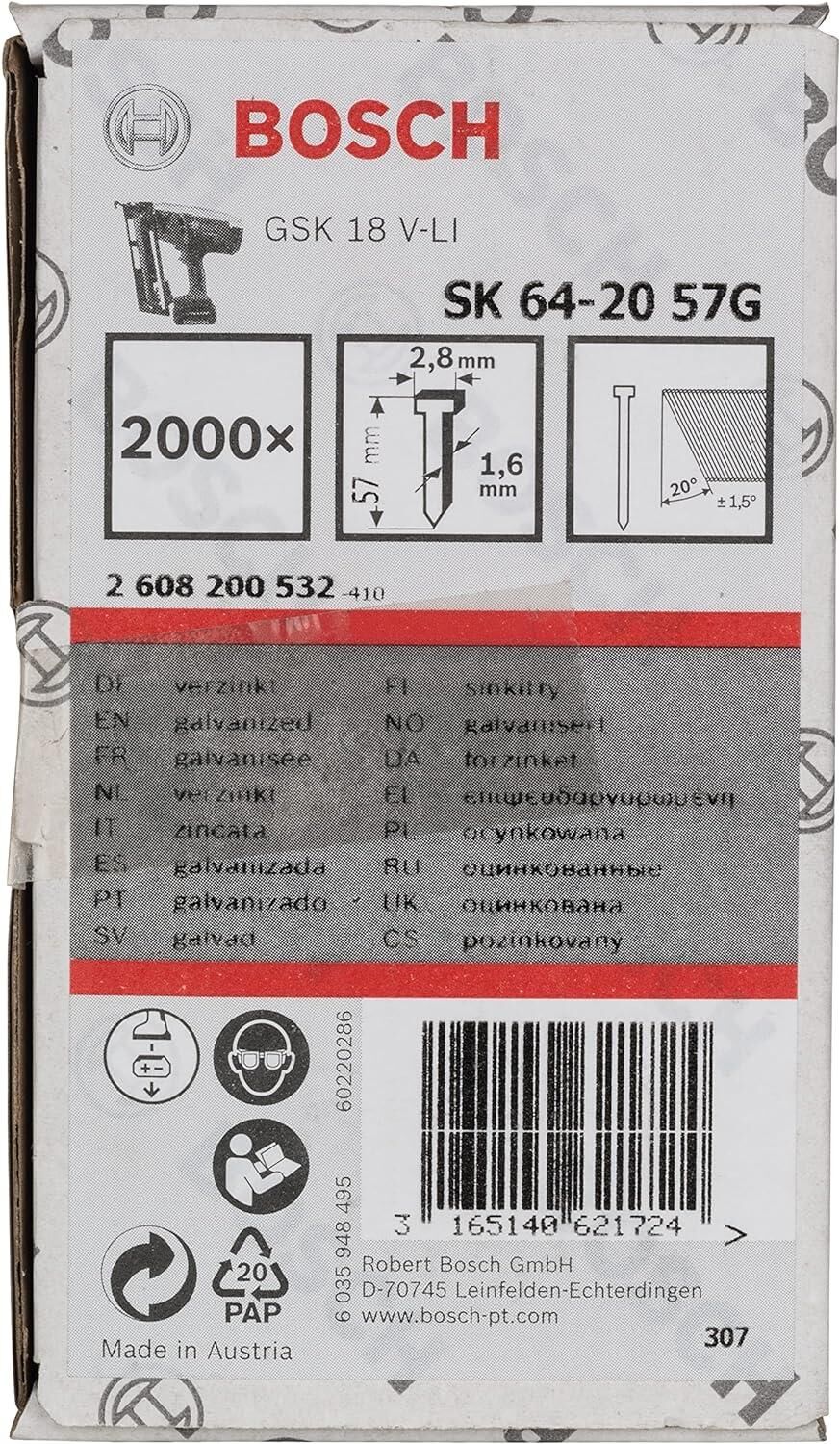 BASSIZ CIVI 20? 57 MM GALVANIZLI 2000LI