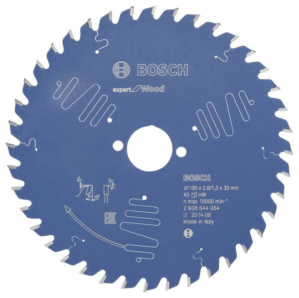 Bosch - Expert Serisi Ahşap için Daire Testere Bıçağı 190*30 mm 40 Diş