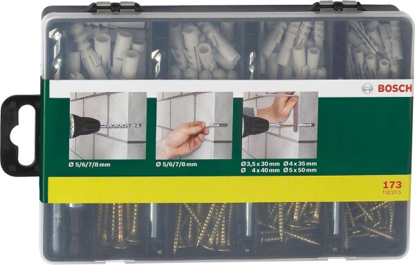 Bosch DIY 173 Parça Aksesuar&Sabitleme Seti 2607019511