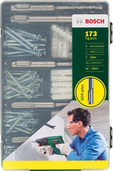 Bosch DIY 173 Parça Aksesuar&Sabitleme Seti 2607017163