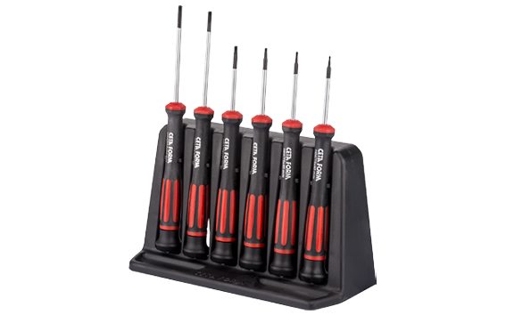 Ceta Form 6 Parça C-TRONIC Elektronikçi Tornavida Takımı - Hexogan (Metrik/SAE) (Pls. Organizerli) - H99-06-06