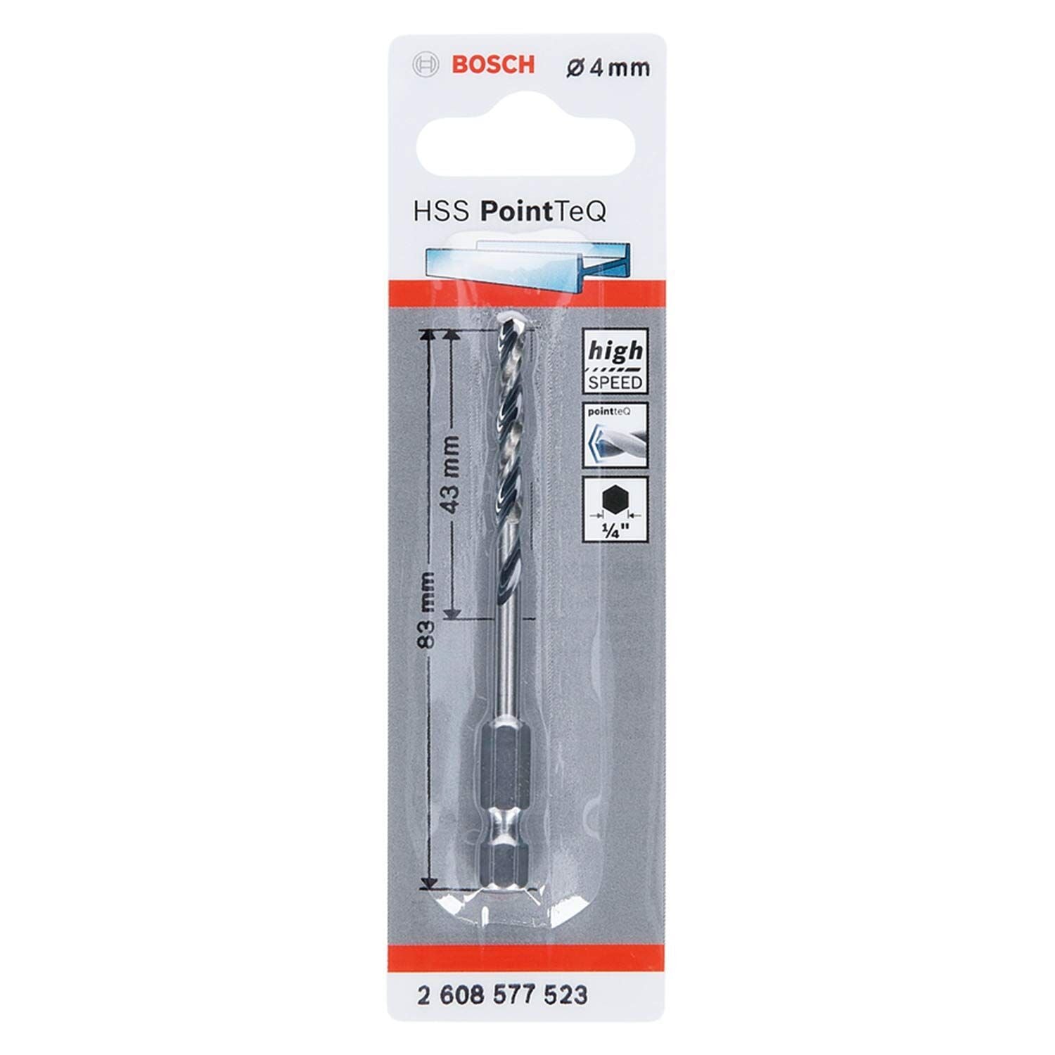HSSPOINTTEQ HEX METAL MATKAP UCU 4.0MM