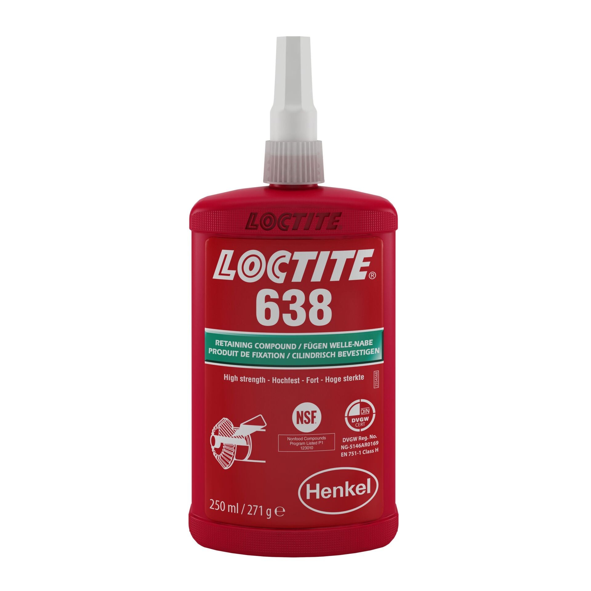 LOCTITE 638 Rulman Sabitleyici Yüksek Mukavemet 250 ml (2813129)