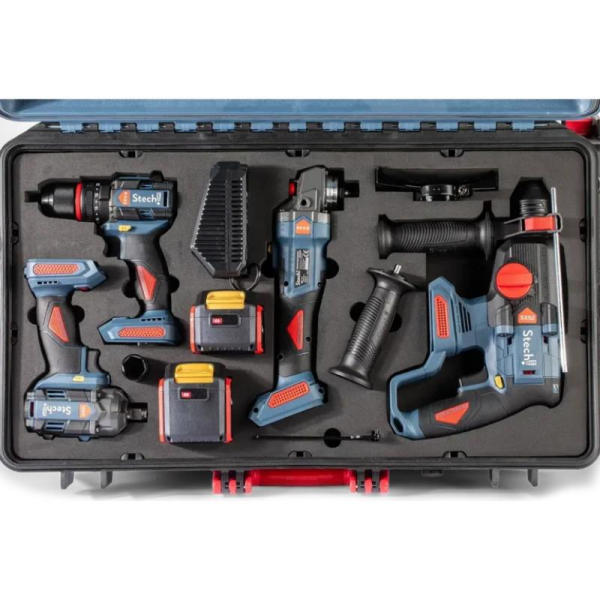 StechEnd SXS401 20V Akülü Set: SX12 + SX32 + SX44 + SX52 (1 x 4.0 Ah + 1 x 6.0 Ah) - SPR100