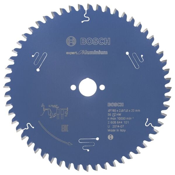 Bosch - Expert Serisi Alüminyum için Daire Testere Bıçağı 190*20 mm 56 Diş