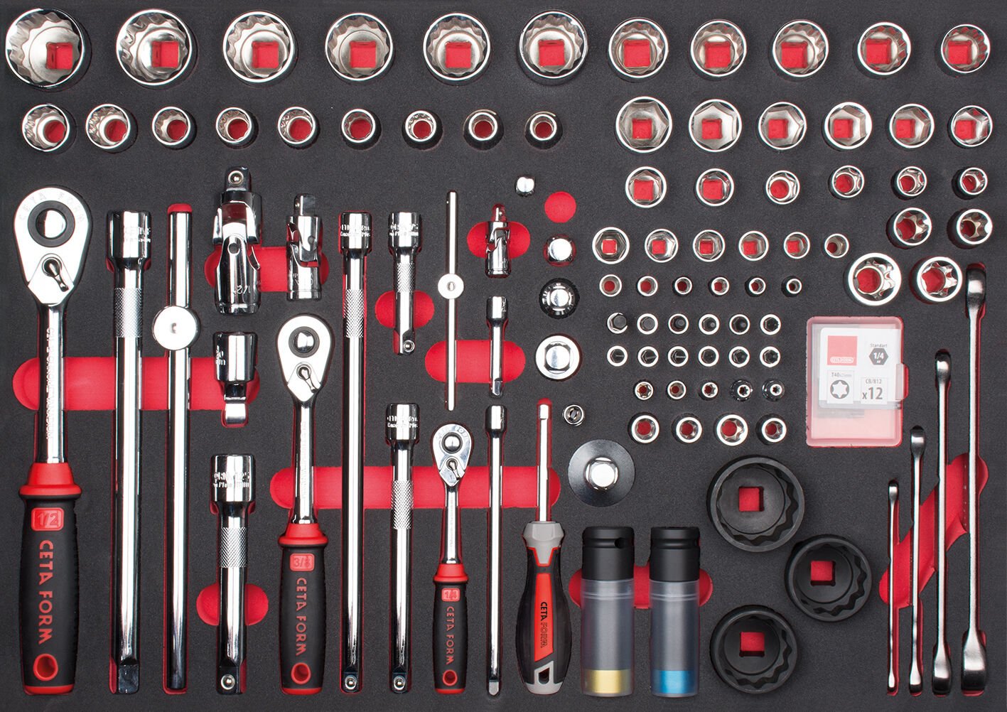Ceta Form 114 Parça 1/4''+ 3/8'' + 1/2'' Lokma Takımı - C99-E114H2