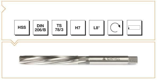 Makina Takım HSS DIN 206 Silindirik Saplı El Raybası 7 mm