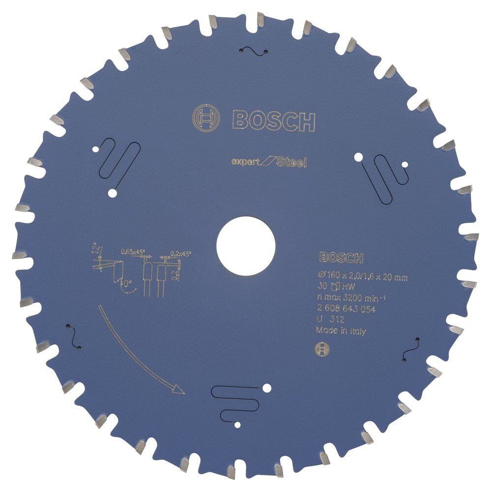 Bosch - Expert Serisi Metal için Daire Testere Bıçağı 160*20 mm 30 Diş