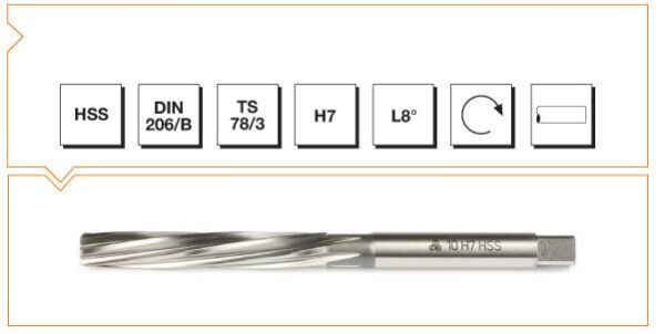 Makina Takım HSS DIN 206 Silindirik Saplı El Raybası 8.5mm