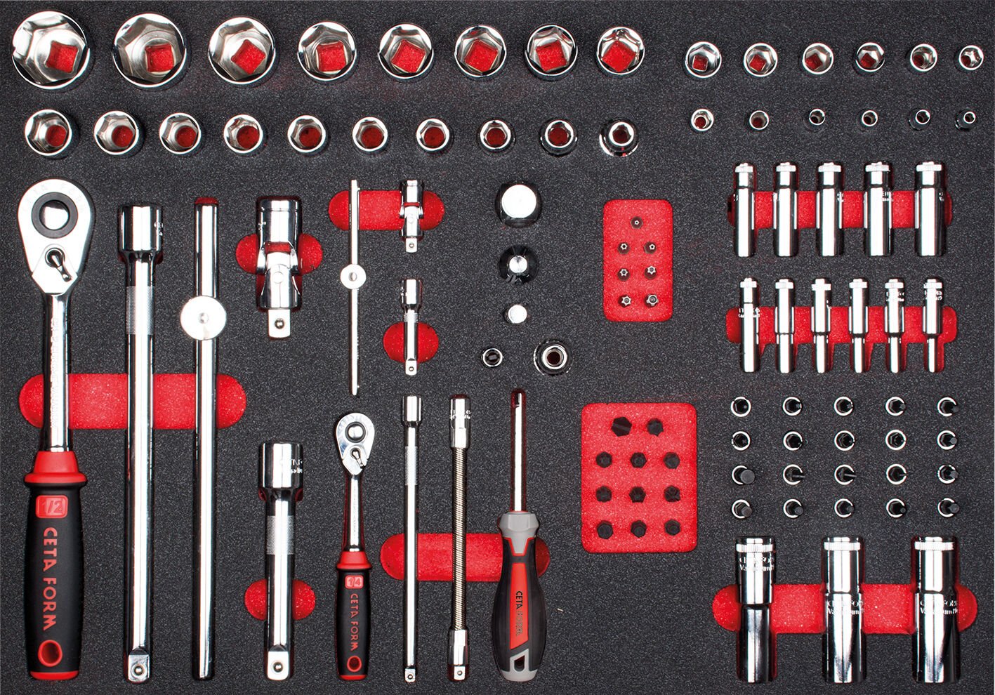 Ceta Form 99 Parça 1/4''+ 1/2'' 6 Köşe Lokma Takımı - C99-E99H2