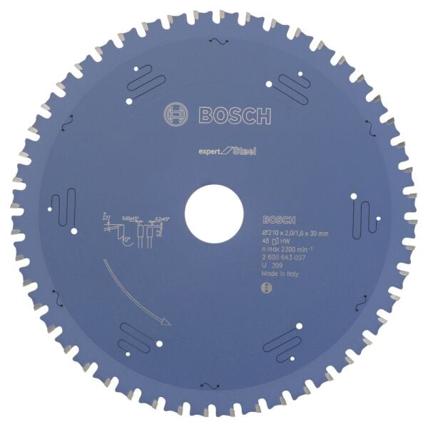 Bosch - Expert Serisi Metal için Daire Testere Bıçağı 210*30 mm 48 Diş