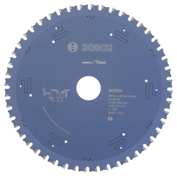 Bosch - Expert Serisi Metal için Daire Testere Bıçağı 210*30 mm 48 Diş