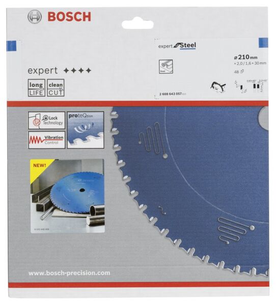 Bosch - Expert Serisi Metal için Daire Testere Bıçağı 210*30 mm 48 Diş