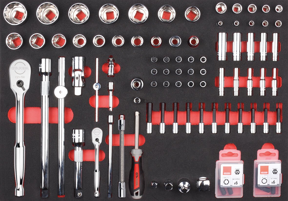 Ceta Form 96 Parça 1/4''+ 1/2'' 12 Köşe Lokma Takımı (SAE) - C99A-E96BMR