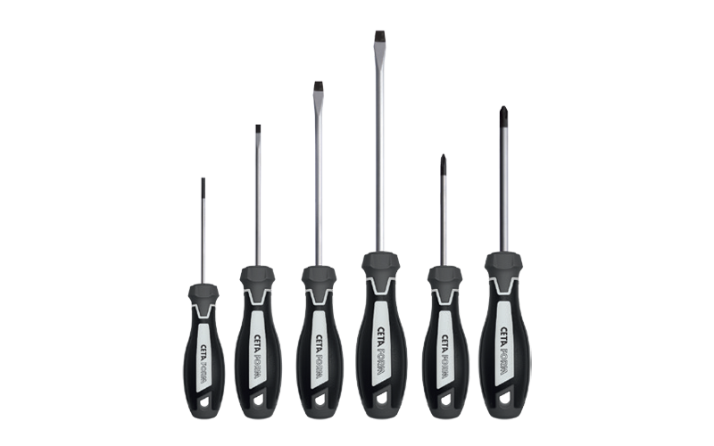 Ceta Form 6 Parça C-Plus Tornavida Takımı (Elmas Uçlu) - Düz/Pozidriv - F99D-602