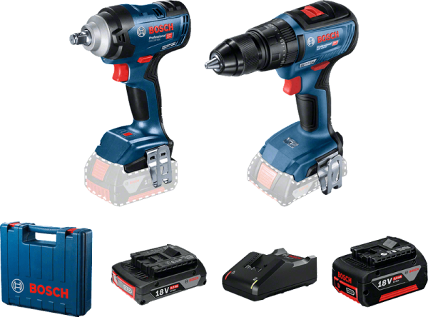 Bosch Professional Seti: GDS 18 V-400 Akülü Somun Sıkma Makinesi - GSB 18V-50 Akülü Darbeli Matkap
