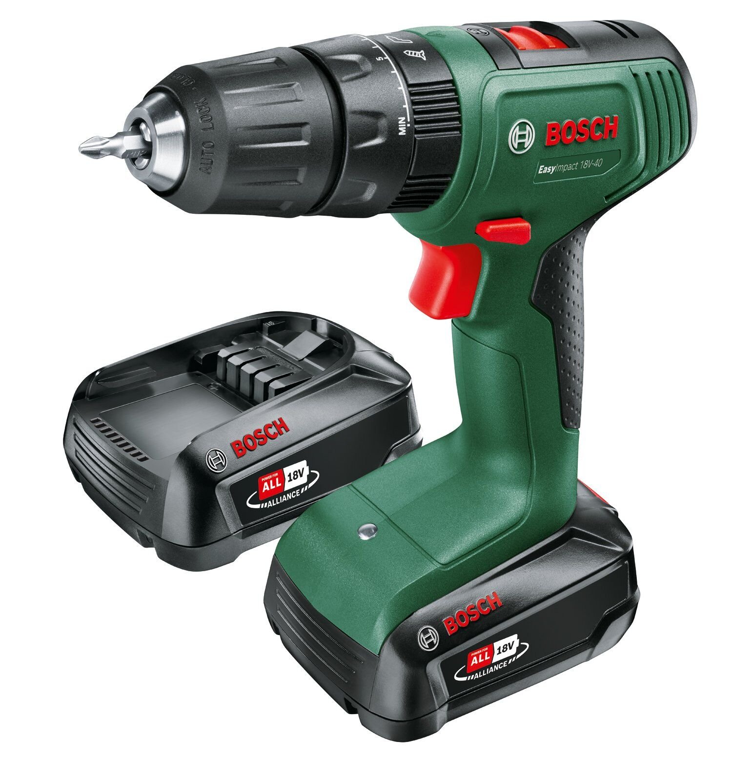 Bosch EasyImpact 18V-40 Akülü Darbeli Vidalama Matkabı (2 x 2.0 Ah) - 06039D8108