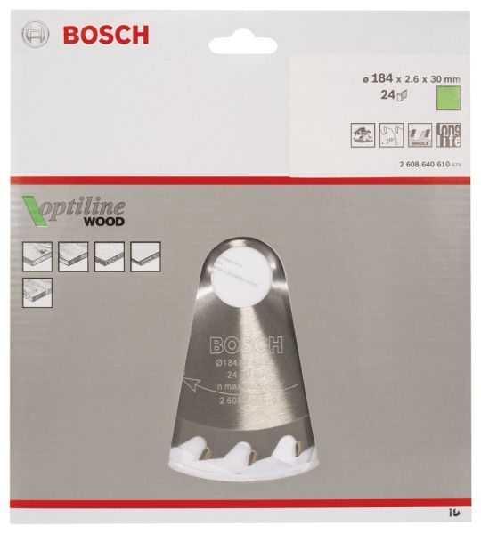 Bosch Opw Daıre Test. Bıc. 184*30 Mm 24 D E 2608640610