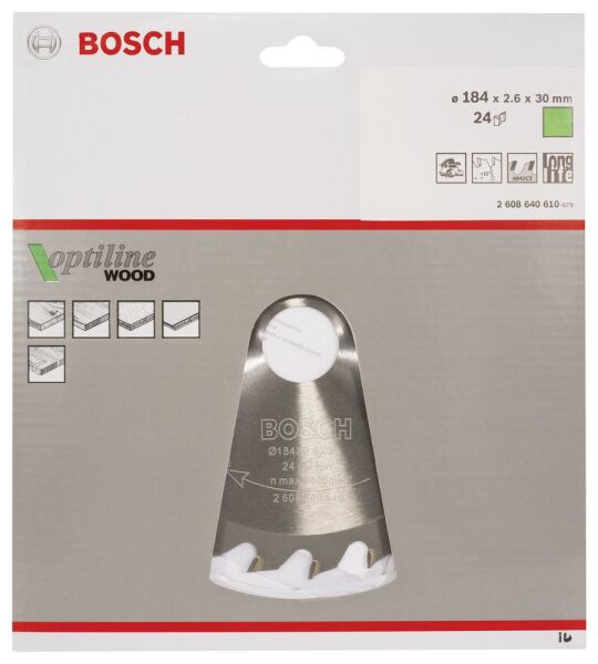 Bosch Opw Daıre Test. Bıc. 184*30 Mm 24 D E 2608640610